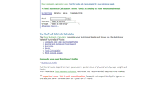Desktop Screenshot of food-nutrients-calculator.com